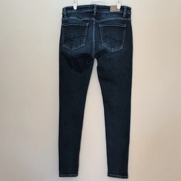 BKE Payton Mid Rise Skinny Universal Fit Dark Blue Wash Denim Jean - Size 28 - Picture 5 of 12